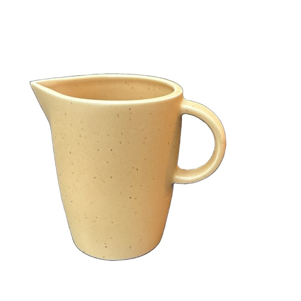 Calvin Klein Khaki Collection Cargo Cream 8 Oz Creamer Speckled Stoneware Yellow